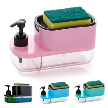 3 in 1 Handwash & Dish Soap Dispenser With Sponge