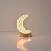 Crystal Half Moon Shape Touch Lamp