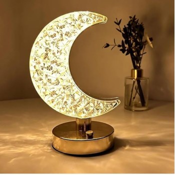 Crystal Half Moon Shape Touch Lamp