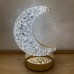Crystal Half Moon Shape Touch Lamp