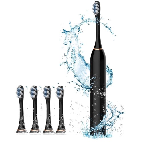 Electric Toothbrush with 6 Modes 4 Brush Heads