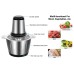 Electric Vegetable Chopper Meat Grinder 2L Steel
