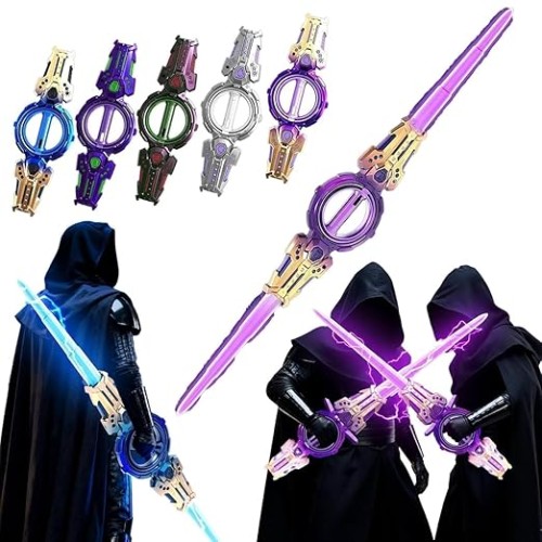 Fire Plral Spin Sword Double-Edged Lightsaber Toy