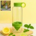 Manual Fruit Infuser Juicer Bottle 900 ML