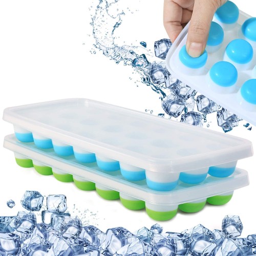 Round Ice Tray Popup Ice 21Pc. Cubes Maker