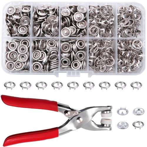 Tich Button with Fastener Pliers Press Tool Kit