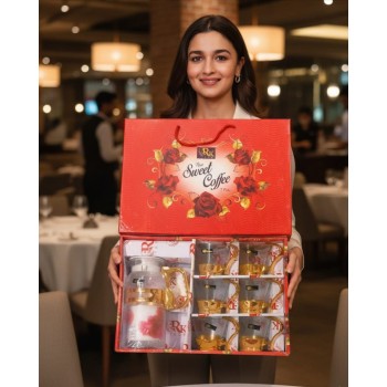 Sweet Coffee Luxury Golden 6Cups 1 Jar ( 7Pc set )