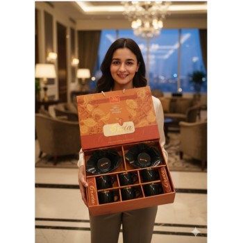 Creta 6Pc.Cup & 2Pc Plastic Serving Tray ( 6+2 )