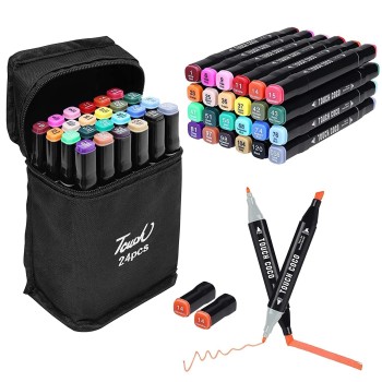48 Dual Tip Markers Set