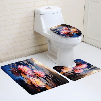 3pcs. Bathroom Mat Set For Toilet Covers