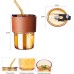 Glass Coffee Mug with Sipper and Leakproof Lid