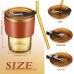 Glass Coffee Mug with Sipper and Leakproof Lid