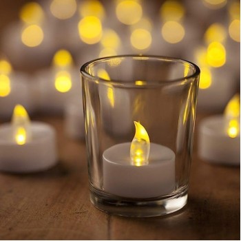 LED Tea Light Candles Diya (Pack of 24)