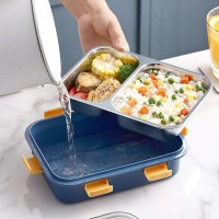 Lunch Box with Spoon & Fork Stainless
