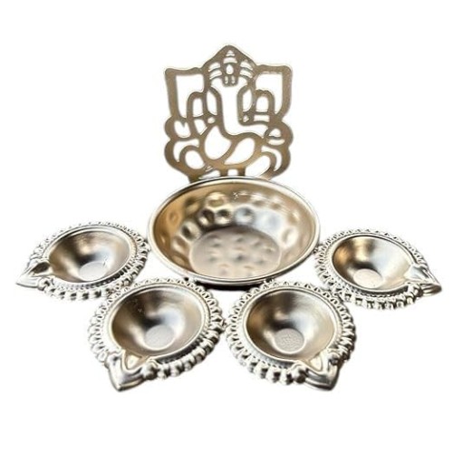 Urli Diya Ganesh Ji Brass Finish