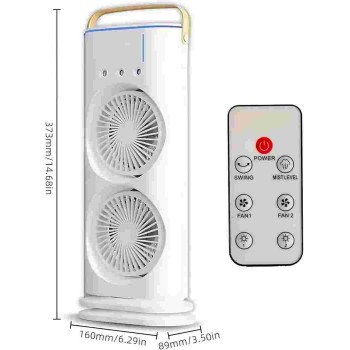 Double Head Spray Mist Cooling Fan