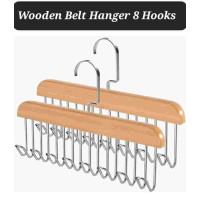 Wooden Belt Hanger 8 Hooks