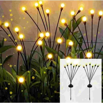 6 Led Outdoor Solar Lights For Garden ( 2pc )