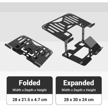 Foldable Laptop Stand With Mobile Stand