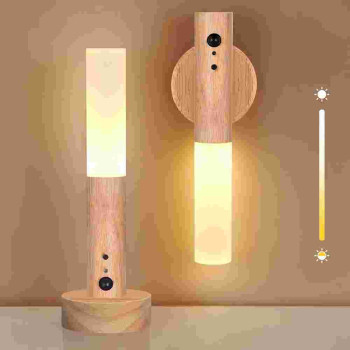 Wooden Stick Magnet Sensor Wall Lights