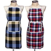 Unisex Kitchen Apron Checkered Design
