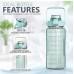 3 in 1 Transparent Water Bottle Set