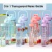 3 in 1 Transparent Water Bottle Set