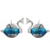 Duck Shape Blue Colored Glass