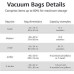 Vacuum Bag  with Pump ( 5 Pc Set ) 