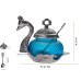 Duck Shape Blue Colored Glass