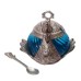 Duck Shape Blue Colored Glass