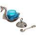 Duck Shape Blue Colored Glass